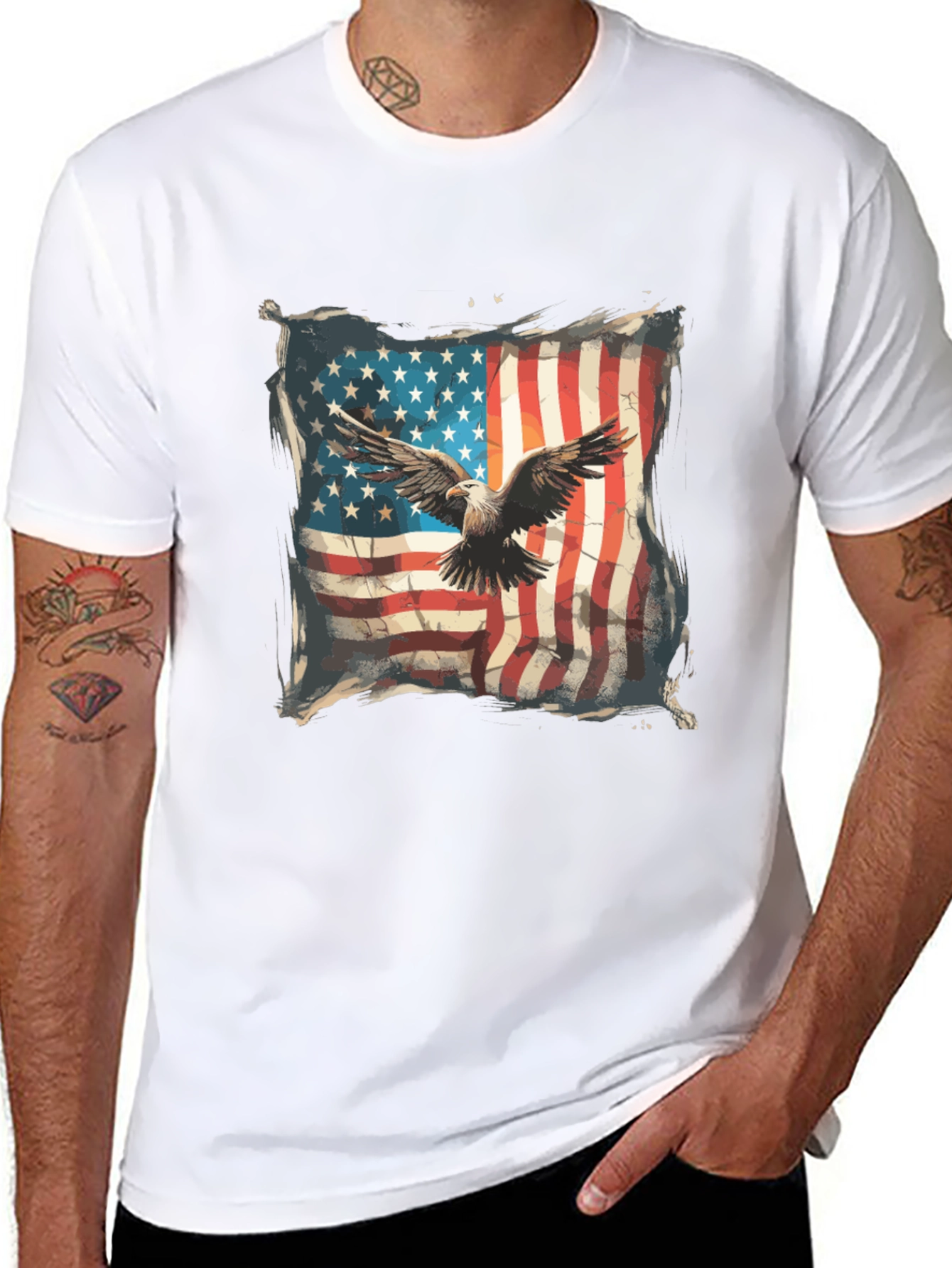 American Eagle Flag Graphic T-Shirt