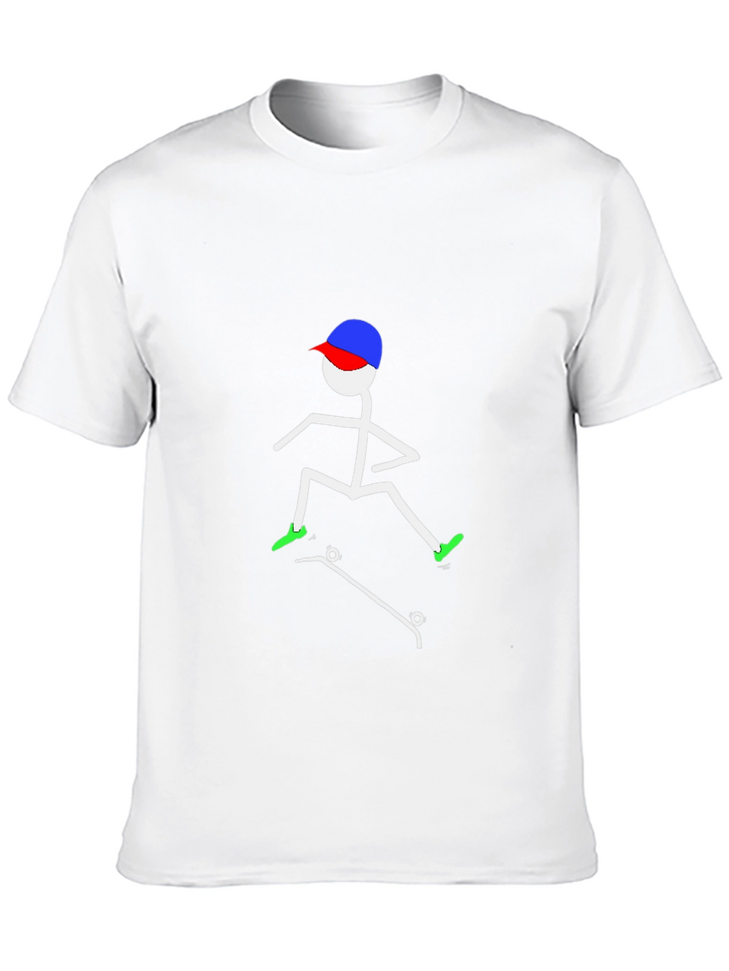 Cool Stick Figure Skateboarder Tee
