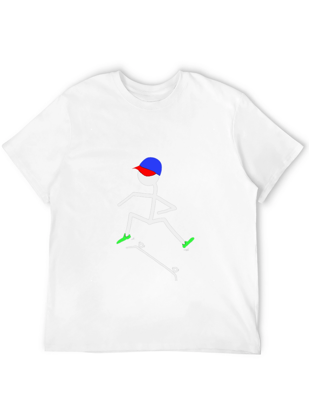 Cool Stick Figure Skateboarder Tee