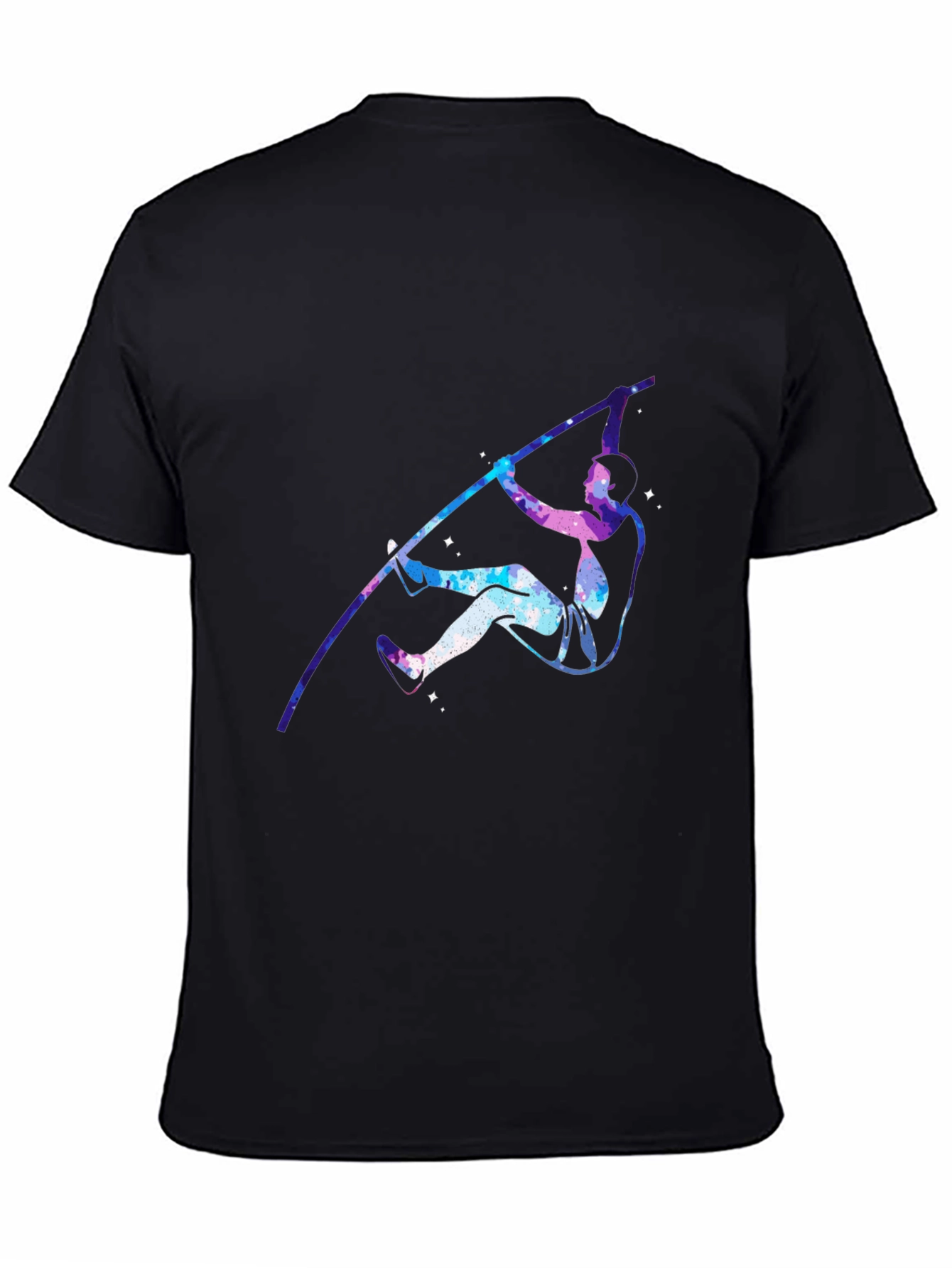 Pole Vaulting Galaxy T-Shirt - Black