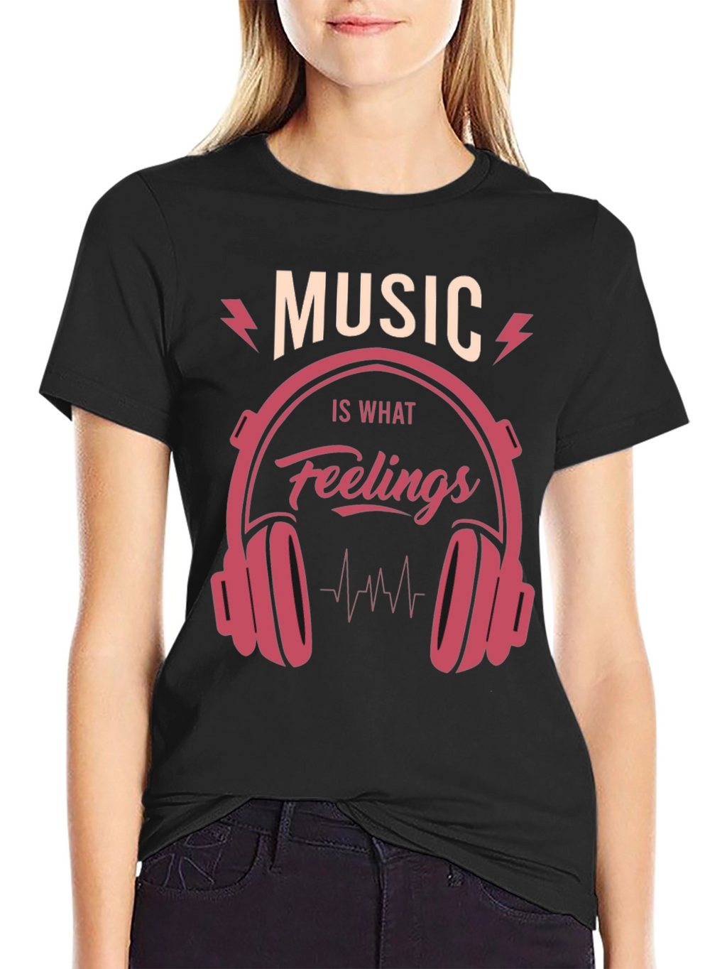 Music is What Feelings Sound Like Graphic Tee