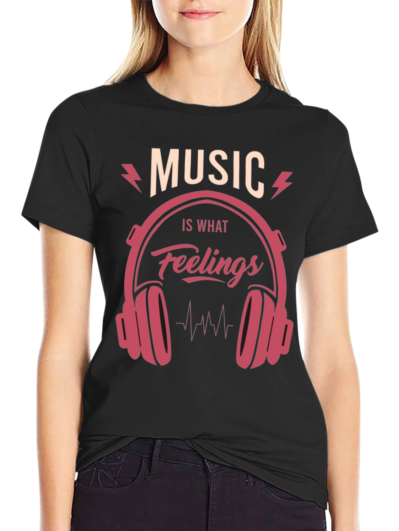 Music is What Feelings Sound Like Graphic Tee
