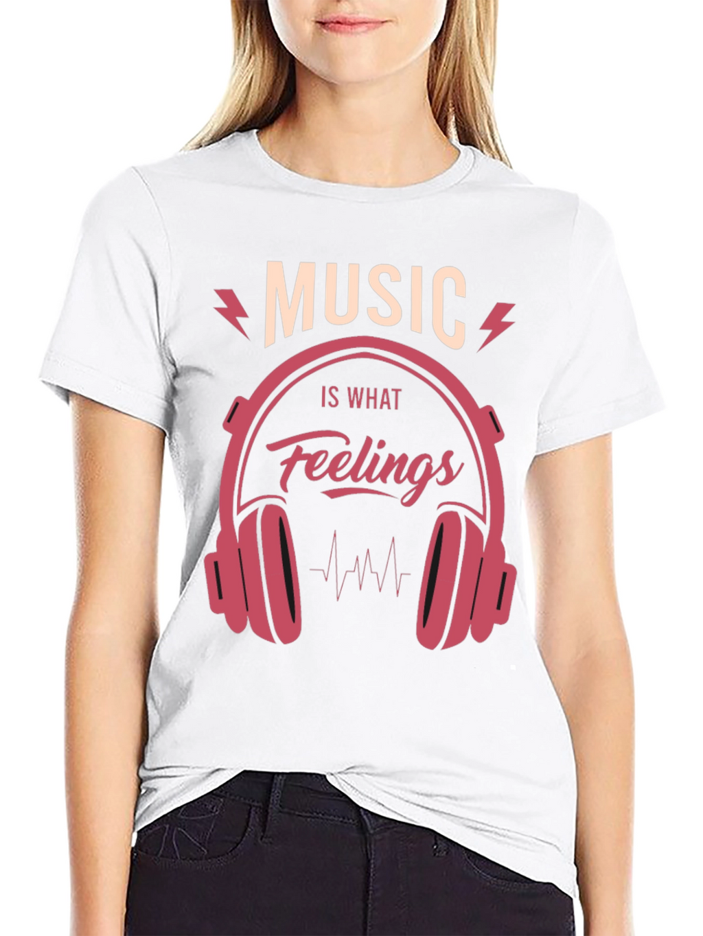 Music is What Feelings Sound Like Graphic Tee
