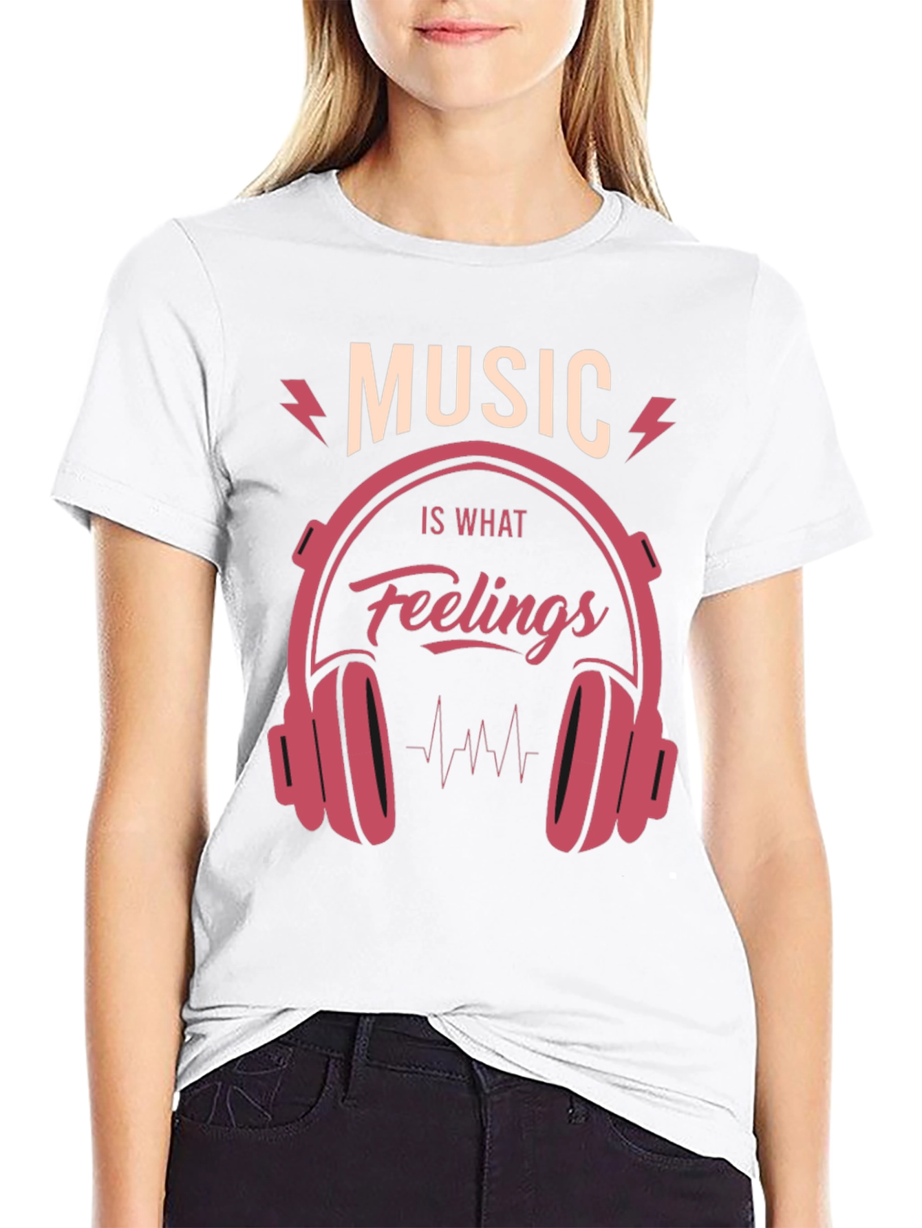 Music is What Feelings Sound Like Graphic Tee
