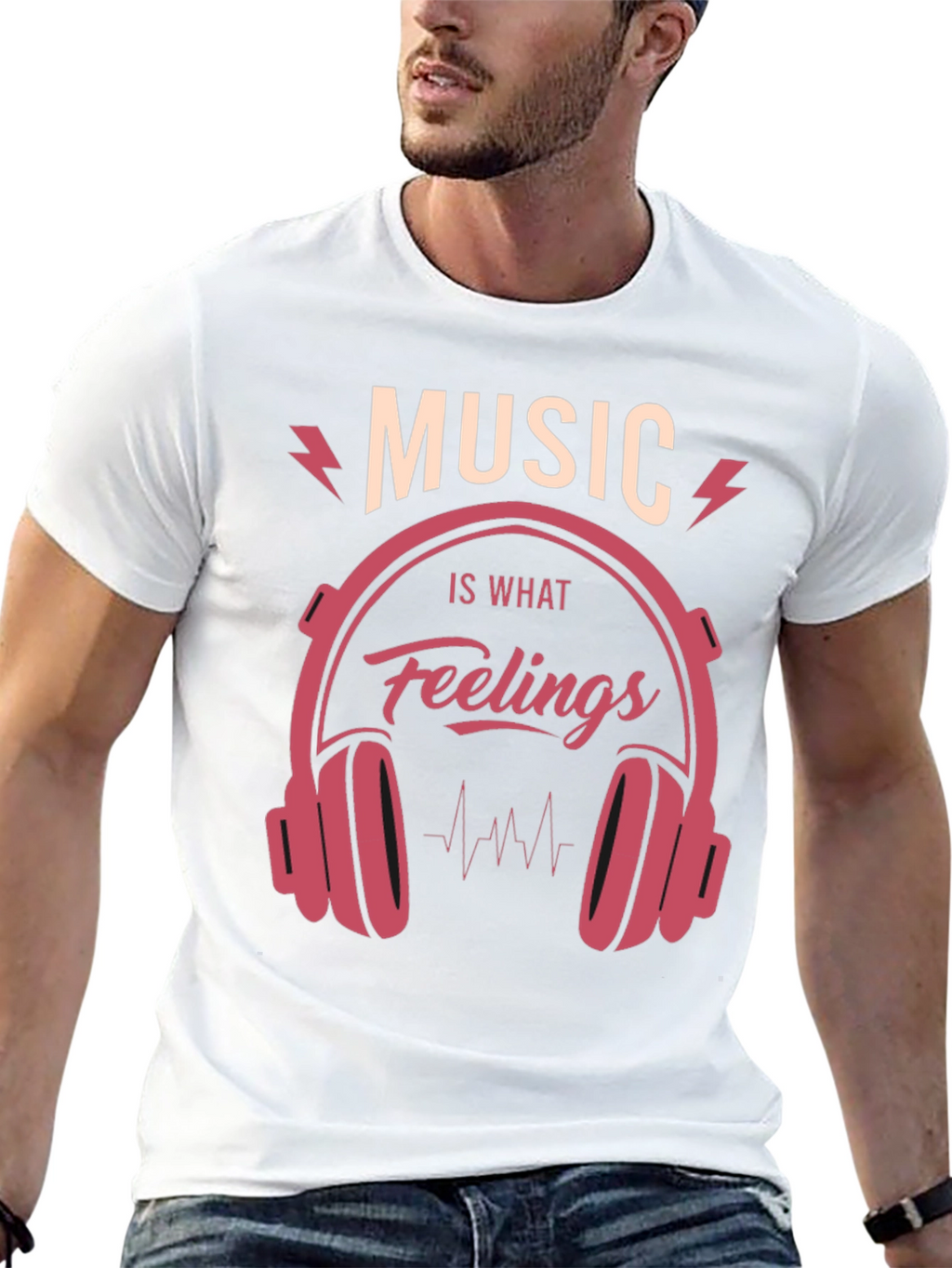 Music is What Feelings Sound Like Graphic Tee