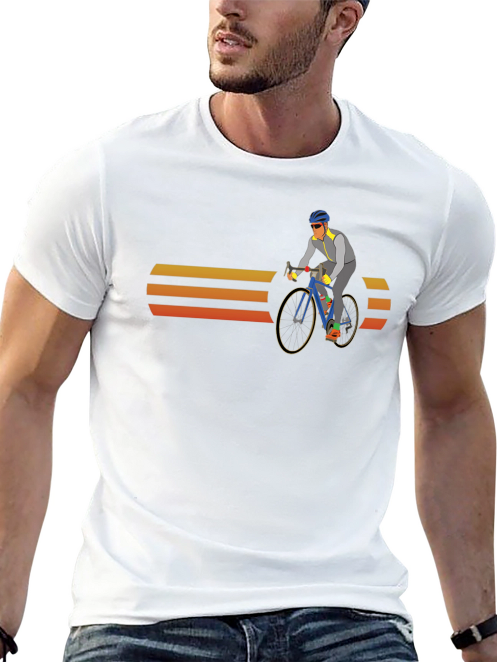 Retro Cyclist Graphic T-Shirt