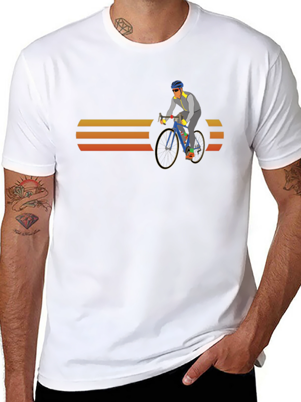 Retro Cyclist Graphic T-Shirt
