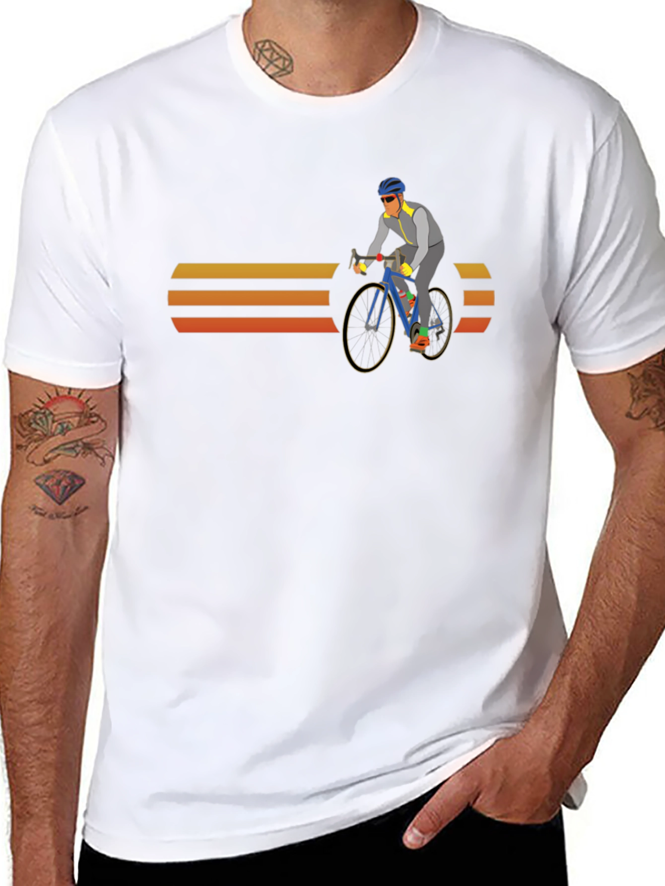 Retro Cyclist Graphic T-Shirt