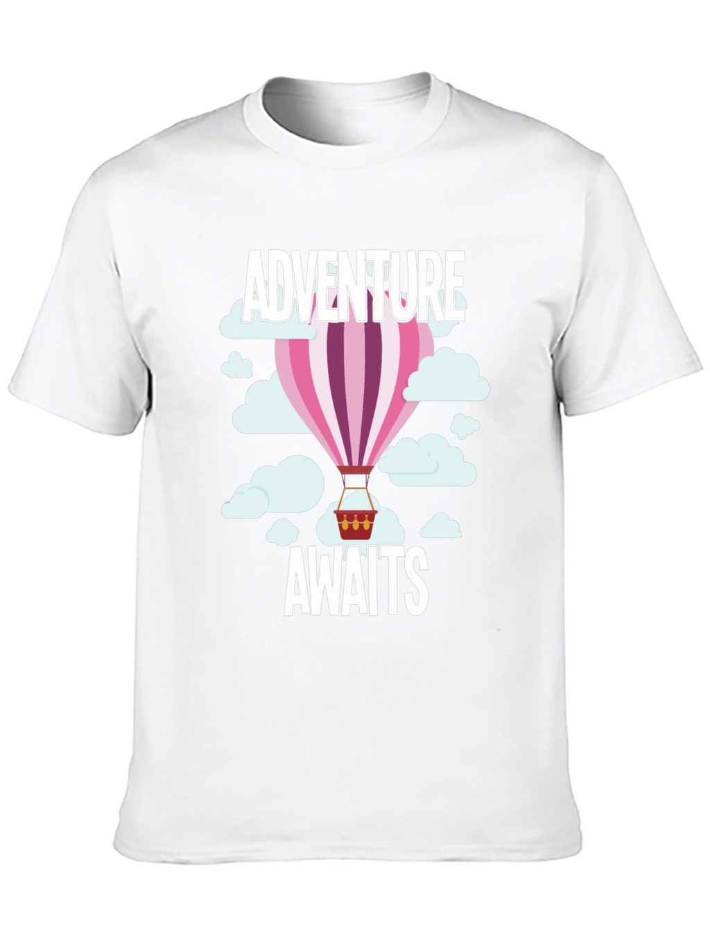 Adventure Awaits Hot Air Balloon Graphic T-Shirt
