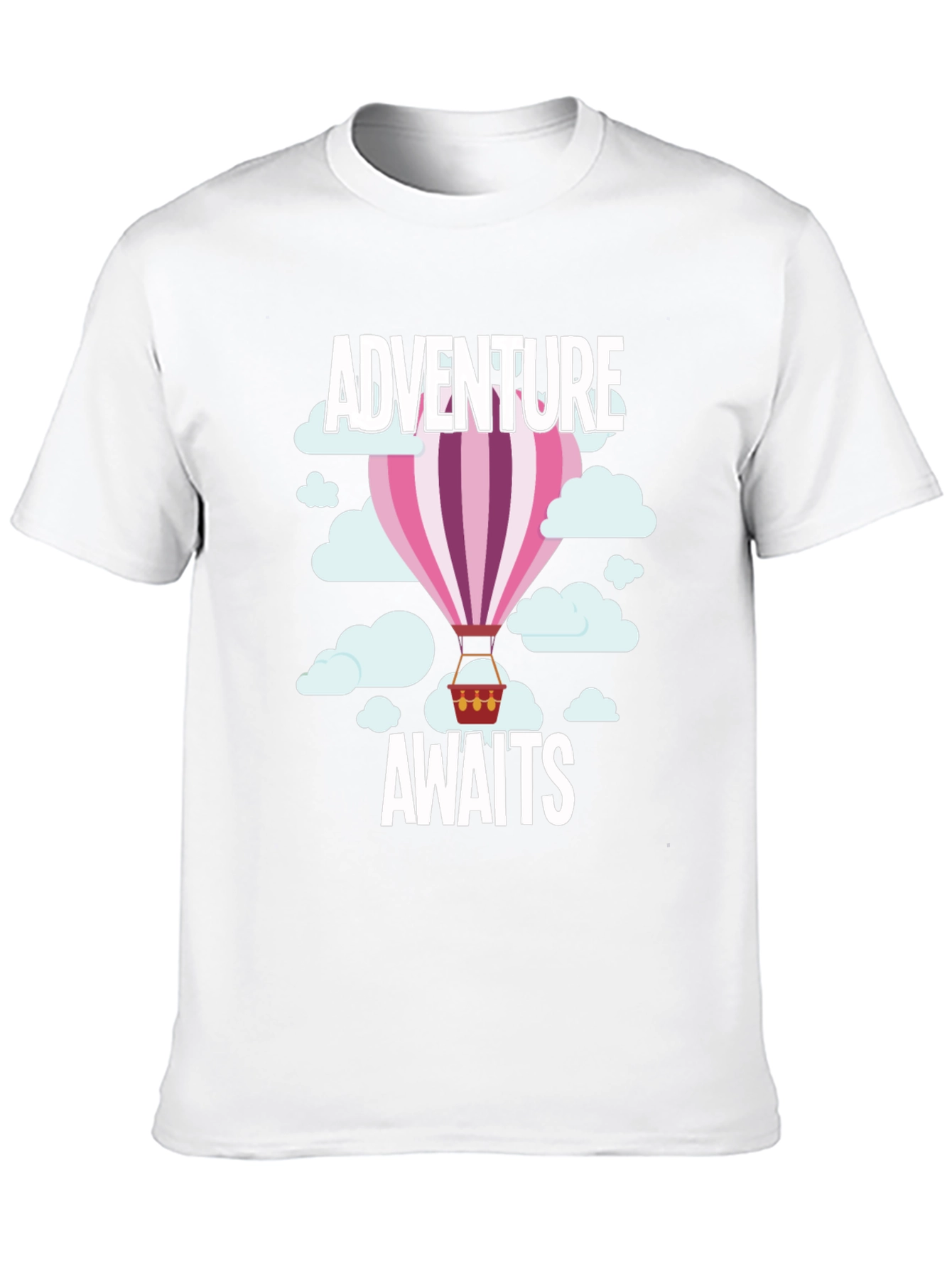 Adventure Awaits Hot Air Balloon Graphic T-Shirt