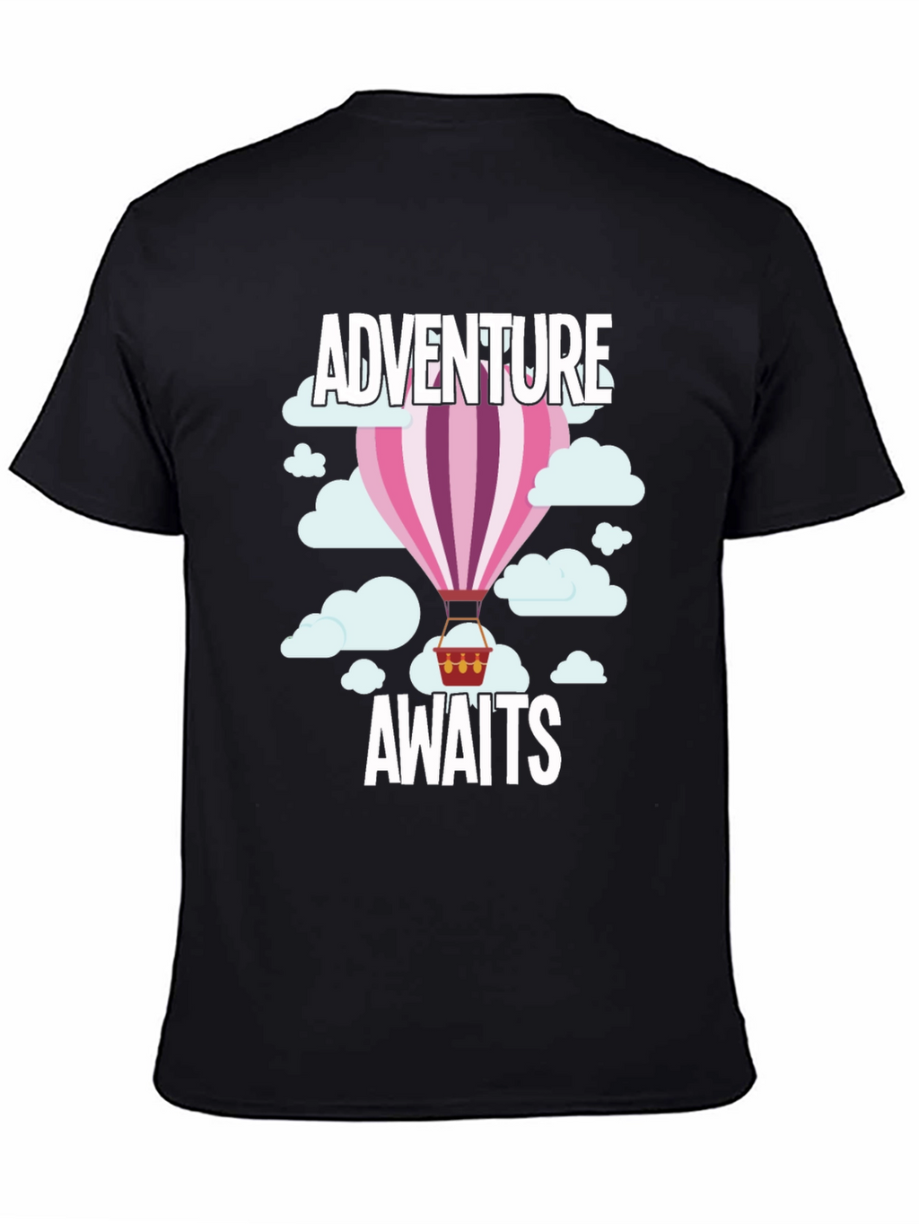 Adventure Awaits Hot Air Balloon Graphic T-Shirt