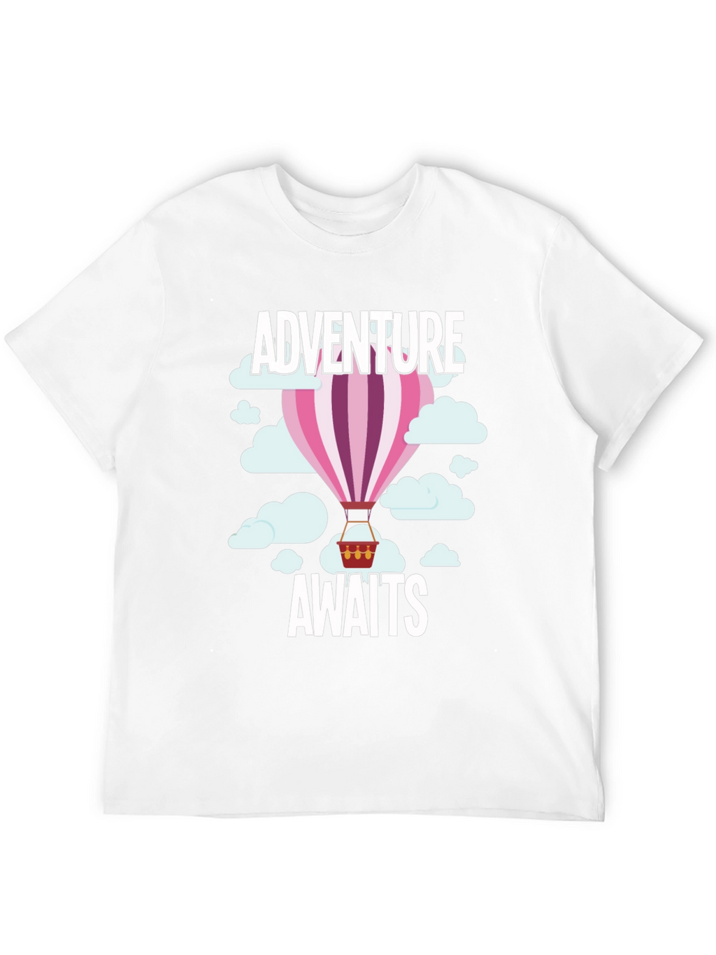 Adventure Awaits Hot Air Balloon Graphic T-Shirt