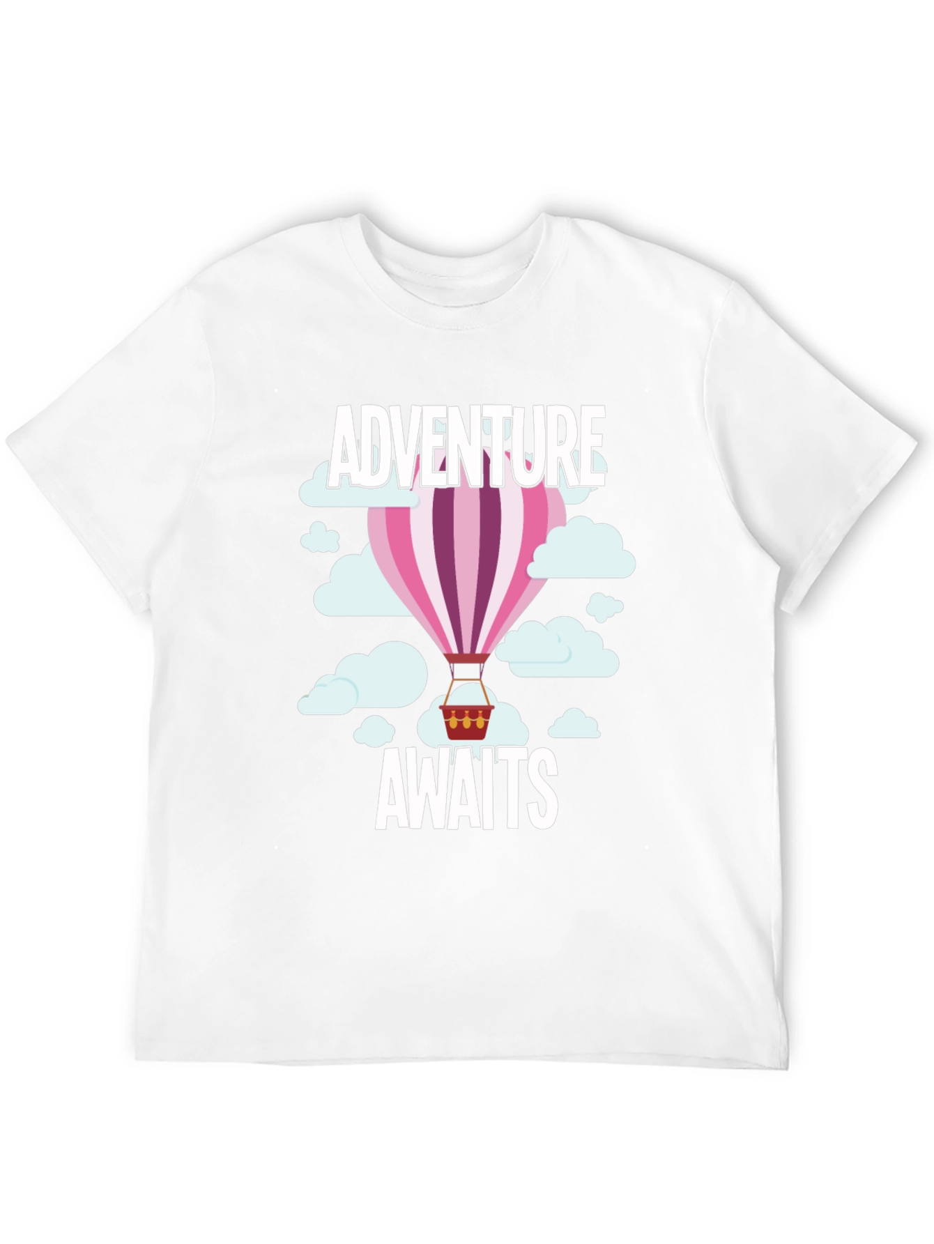 Adventure Awaits Hot Air Balloon Graphic T-Shirt