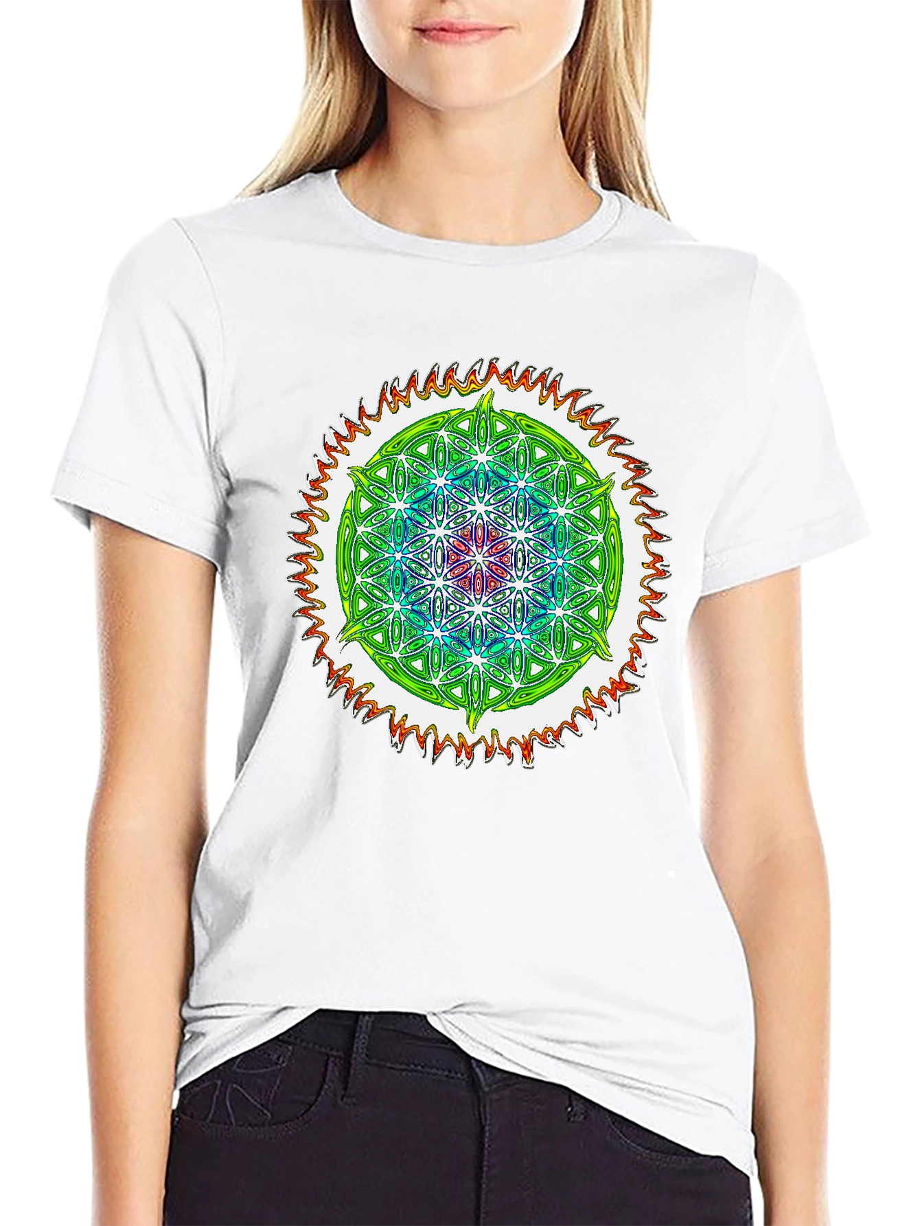 Psychedelic Flower of Life Graphic Tee