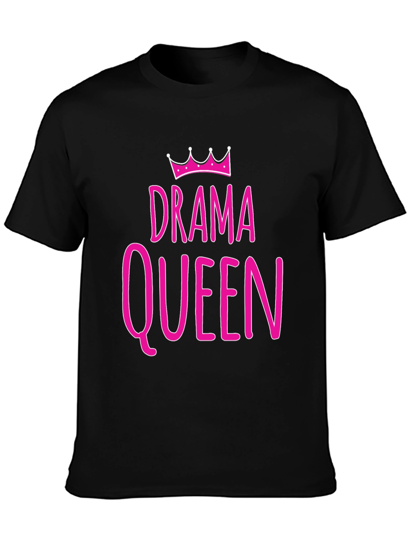 Drama Queen Graphic T-Shirt - Pink Print