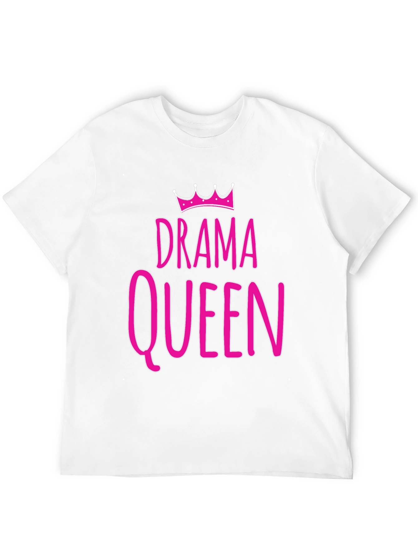 Drama Queen Graphic T-Shirt - Pink Print
