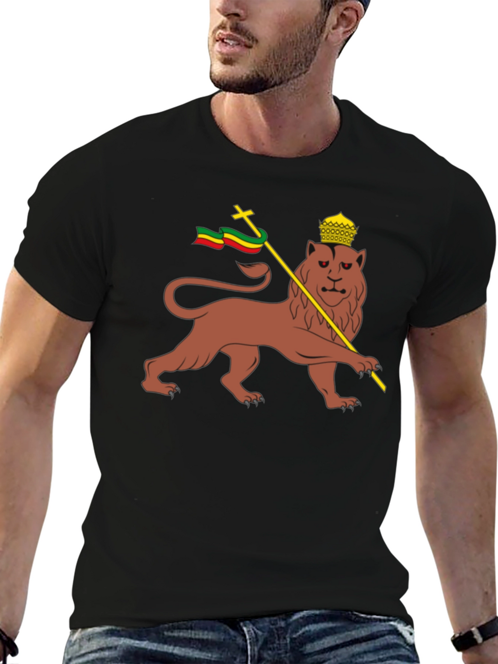Lion of Judah T-Shirt - Rastafarian Reggae Style