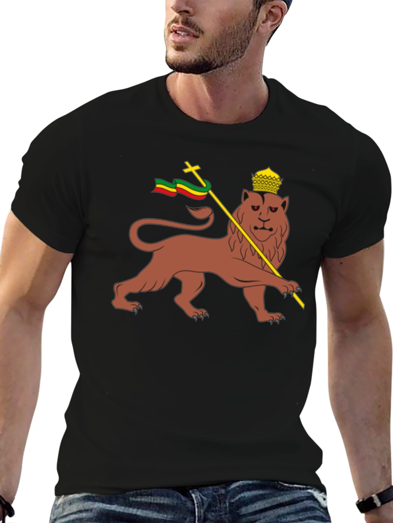 Lion of Judah T-Shirt - Rastafarian Reggae Style