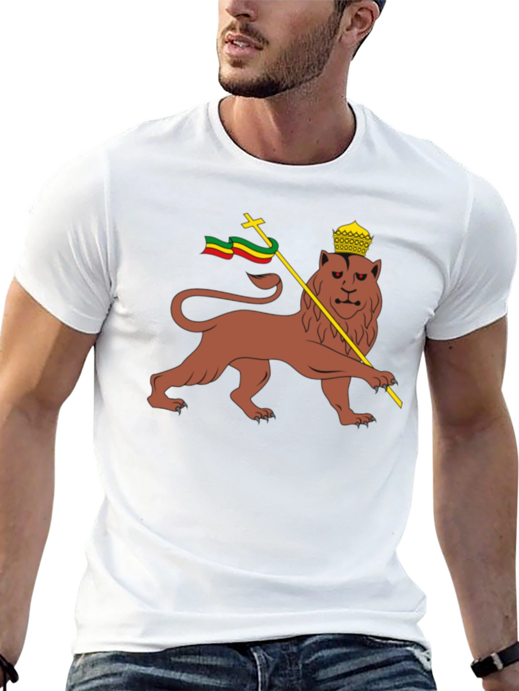 Lion of Judah T-Shirt - Rastafarian Reggae Style