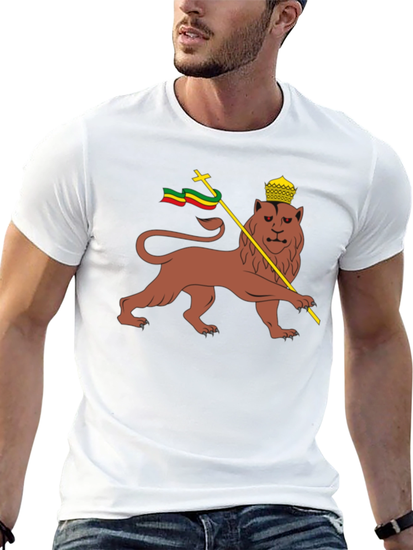 Lion of Judah T-Shirt - Rastafarian Reggae Style