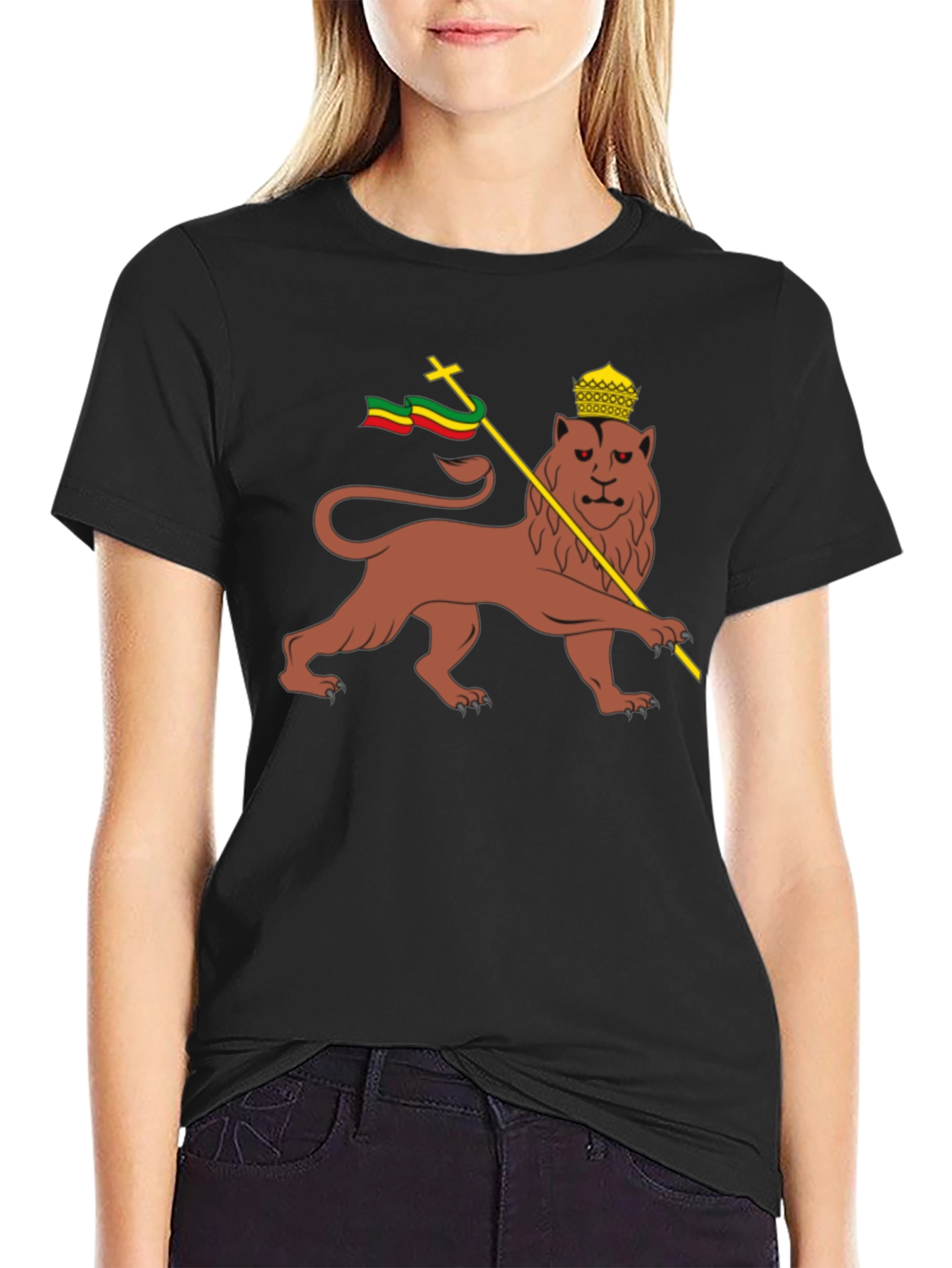 Lion of Judah T-Shirt - Rastafarian Reggae Style
