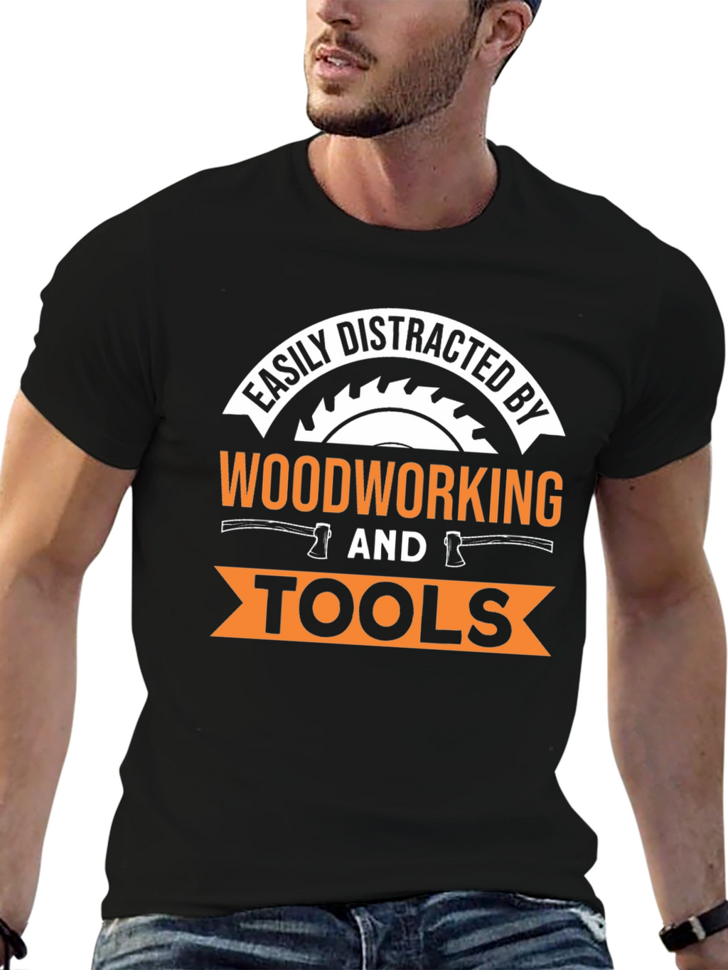 Easily Distracted by Woodworking T-Shirt
