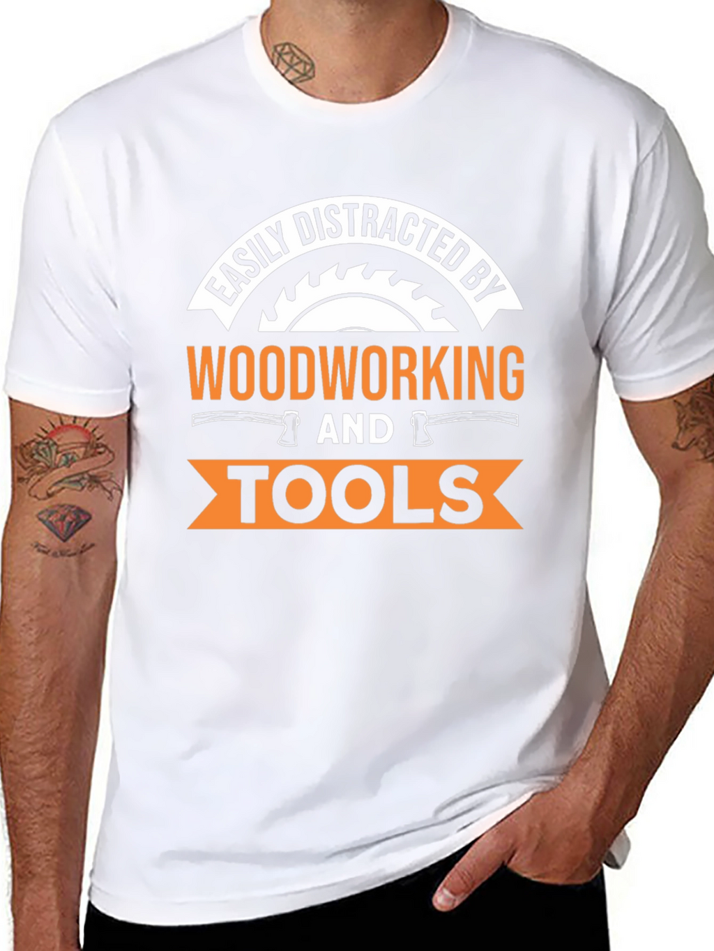 Easily Distracted by Woodworking T-Shirt