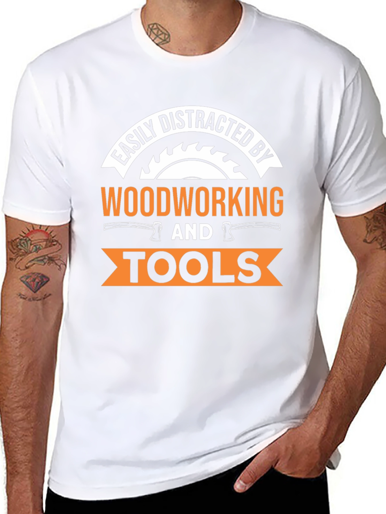 Easily Distracted by Woodworking T-Shirt