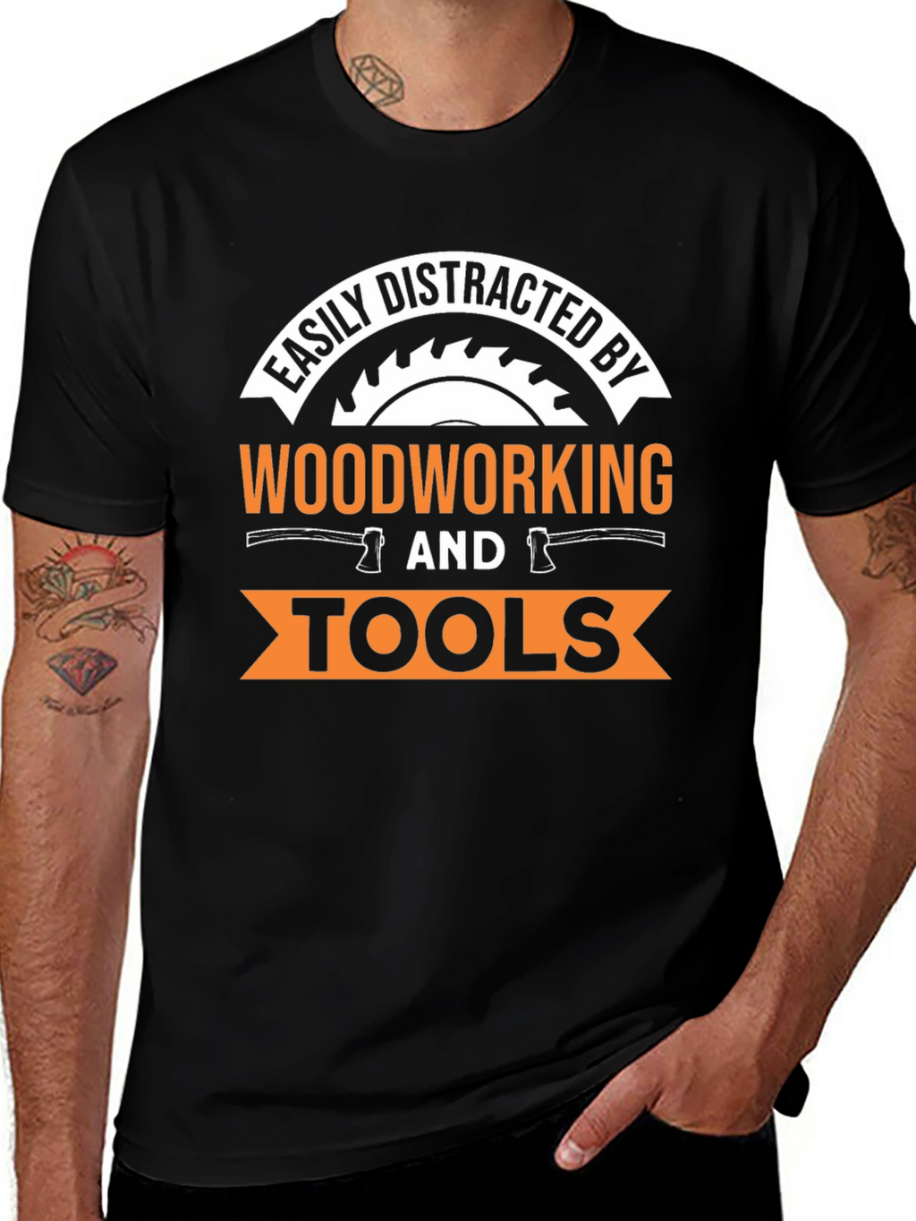 Easily Distracted by Woodworking T-Shirt
