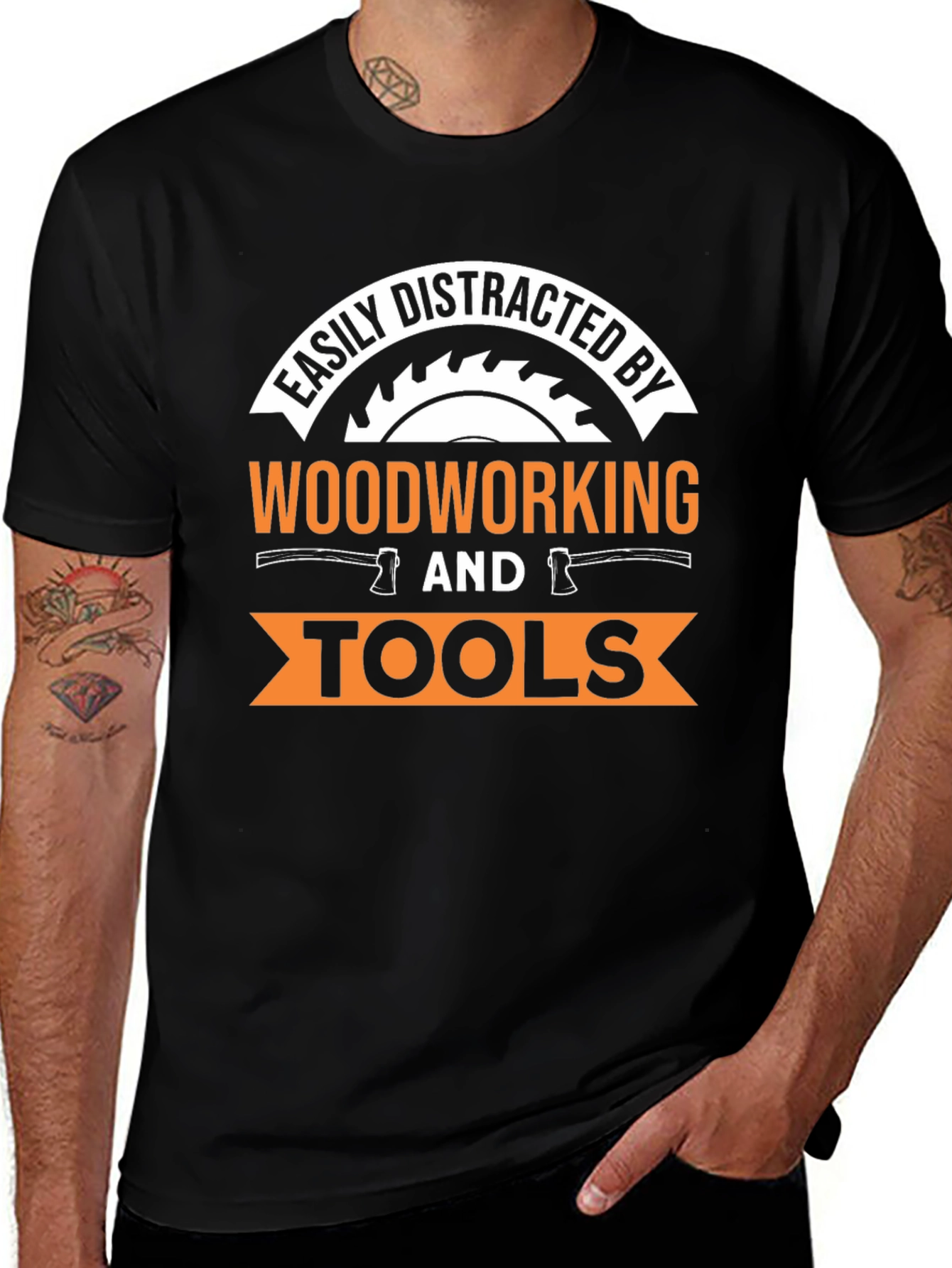 Easily Distracted by Woodworking T-Shirt