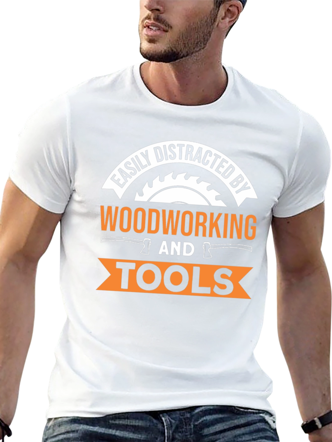 Easily Distracted by Woodworking T-Shirt