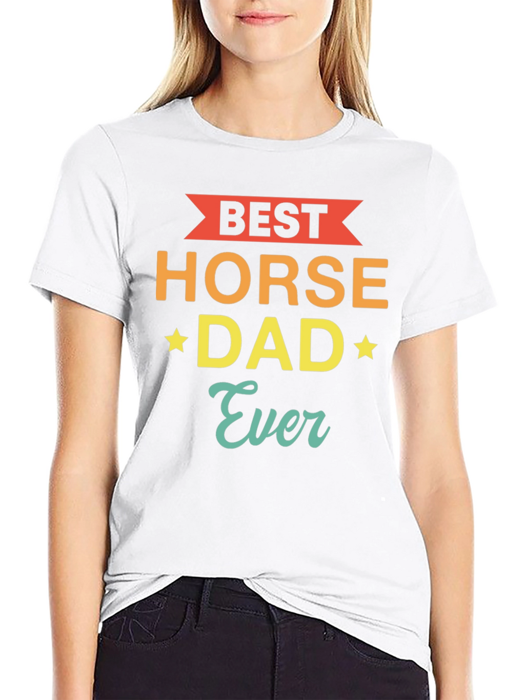 Best Horse Dad Ever - Mens Graphic T-Shirt