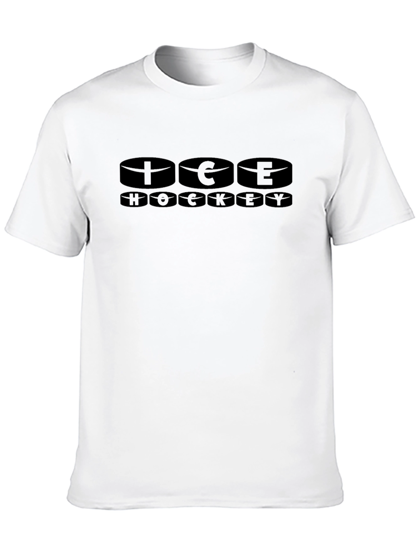 Ice Hockey Graphic T-Shirt - Black
