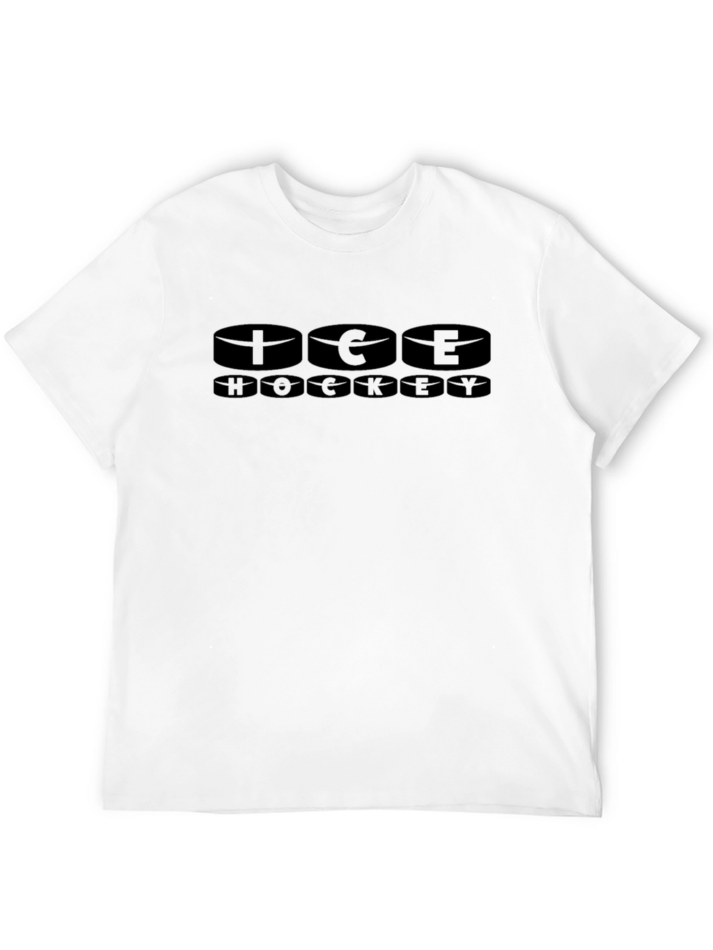 Ice Hockey Graphic T-Shirt - Black