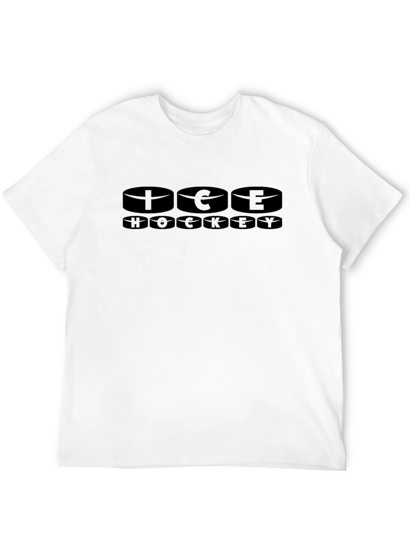 Ice Hockey Graphic T-Shirt - Black