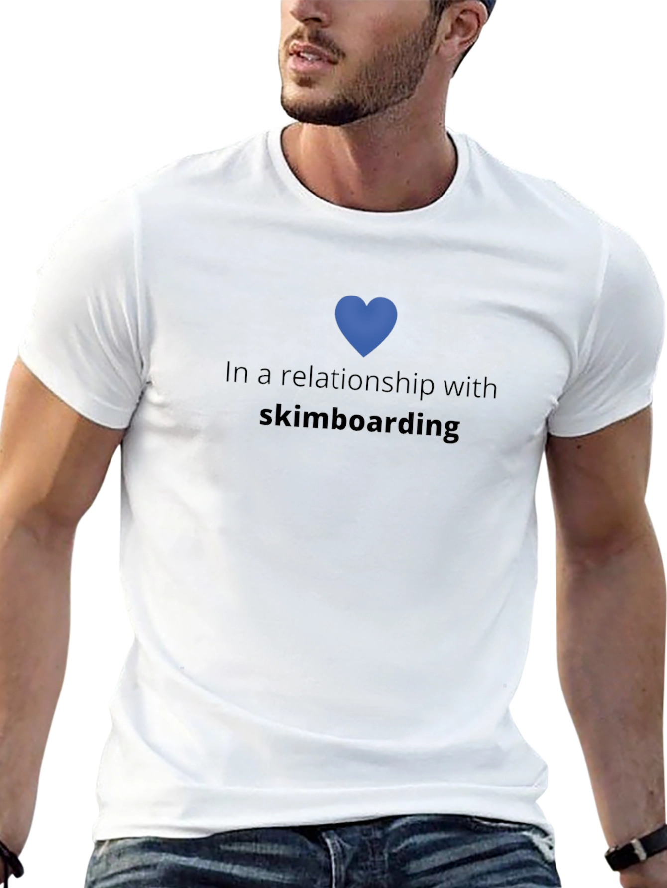 Skimboarding Relationship Tee - Black Cotton Blend