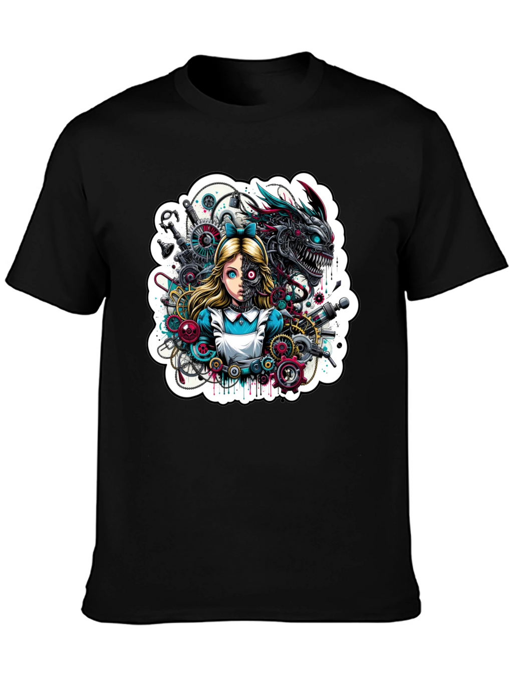 Steampunk Alice T-Shirt - Unique Graphic Tee
