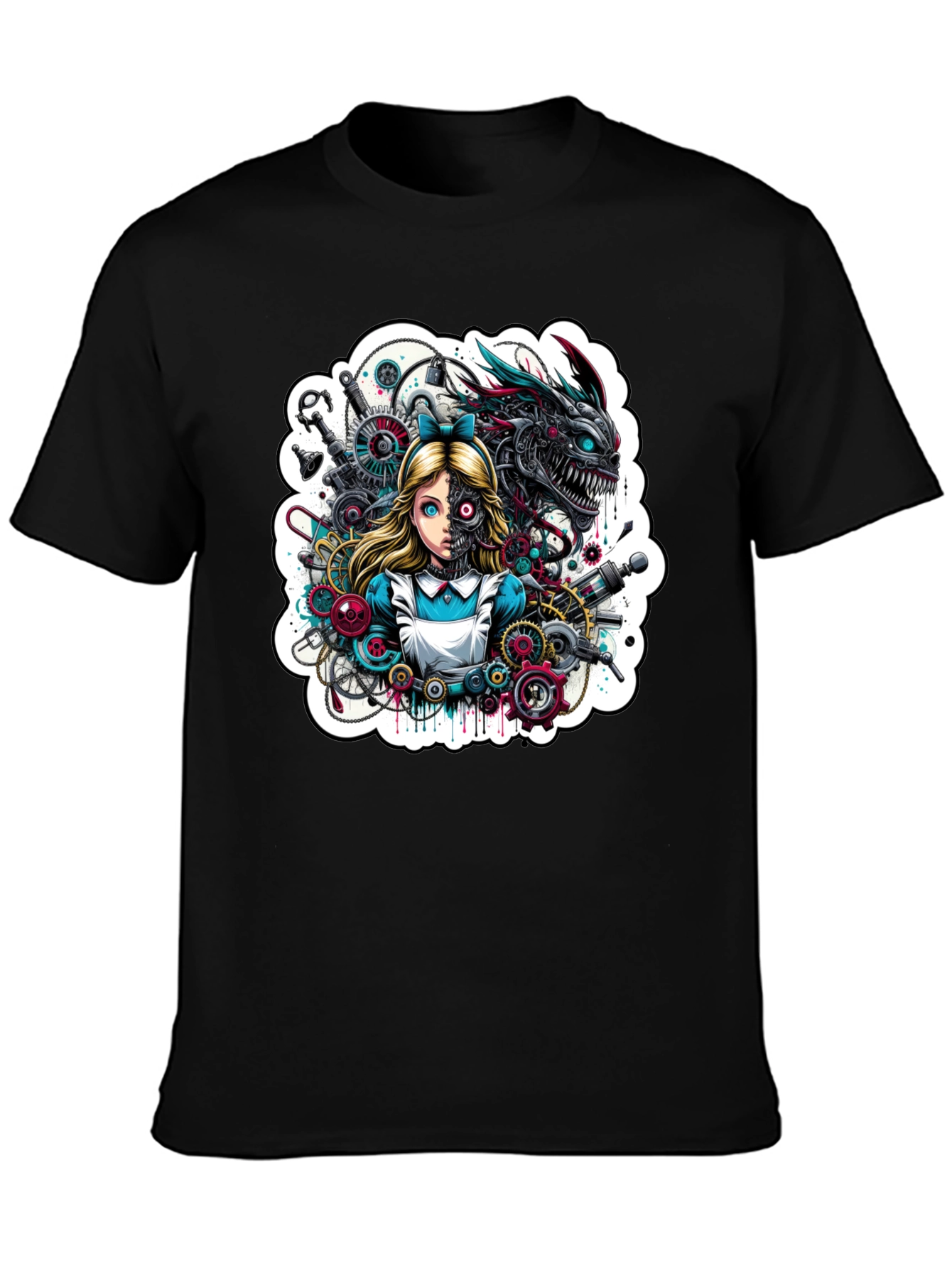 Steampunk Alice T-Shirt - Unique Graphic Tee