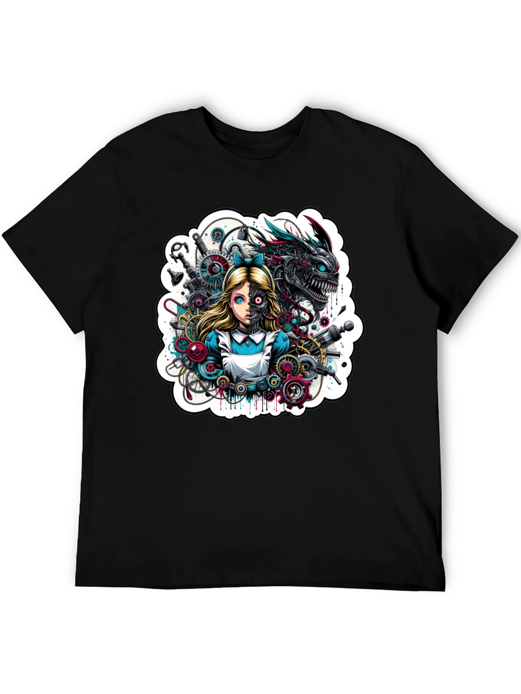 Steampunk Alice T-Shirt - Unique Graphic Tee