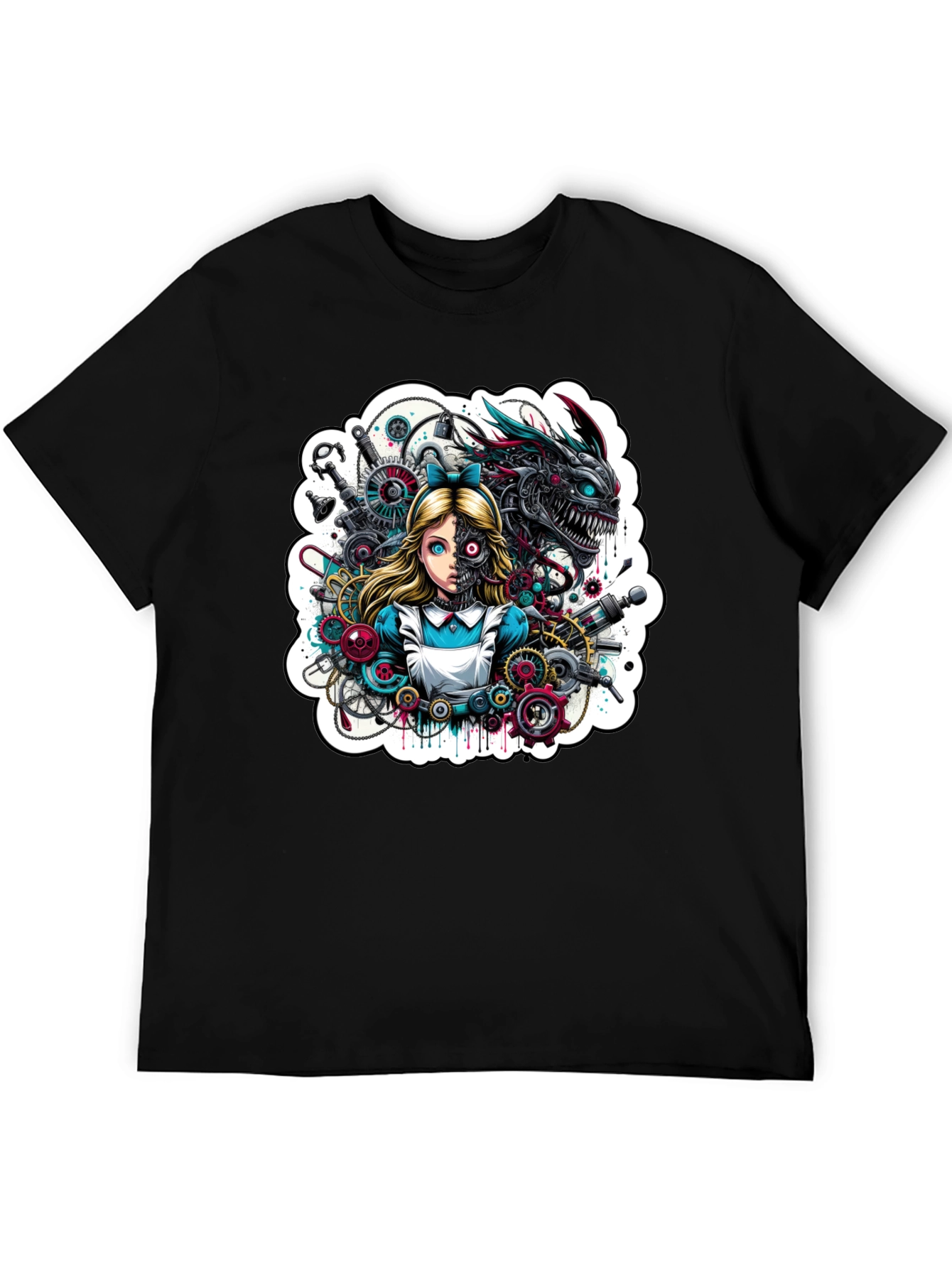 Steampunk Alice T-Shirt - Unique Graphic Tee