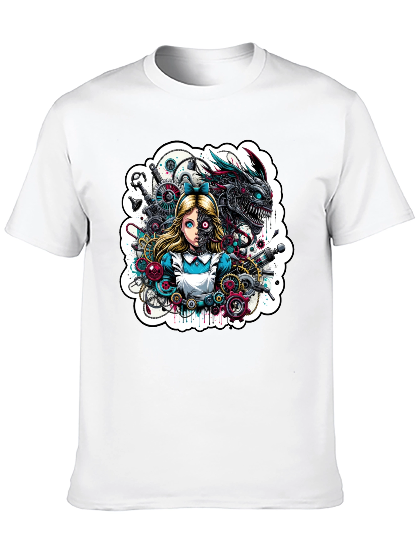 Steampunk Alice T-Shirt - Unique Graphic Tee