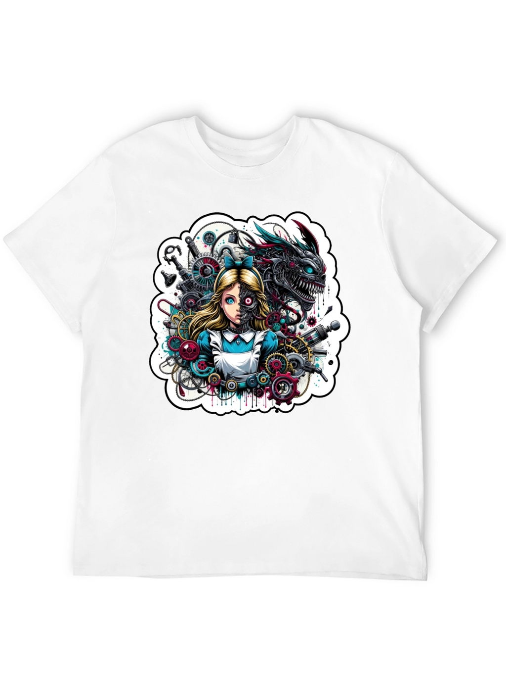Steampunk Alice T-Shirt - Unique Graphic Tee
