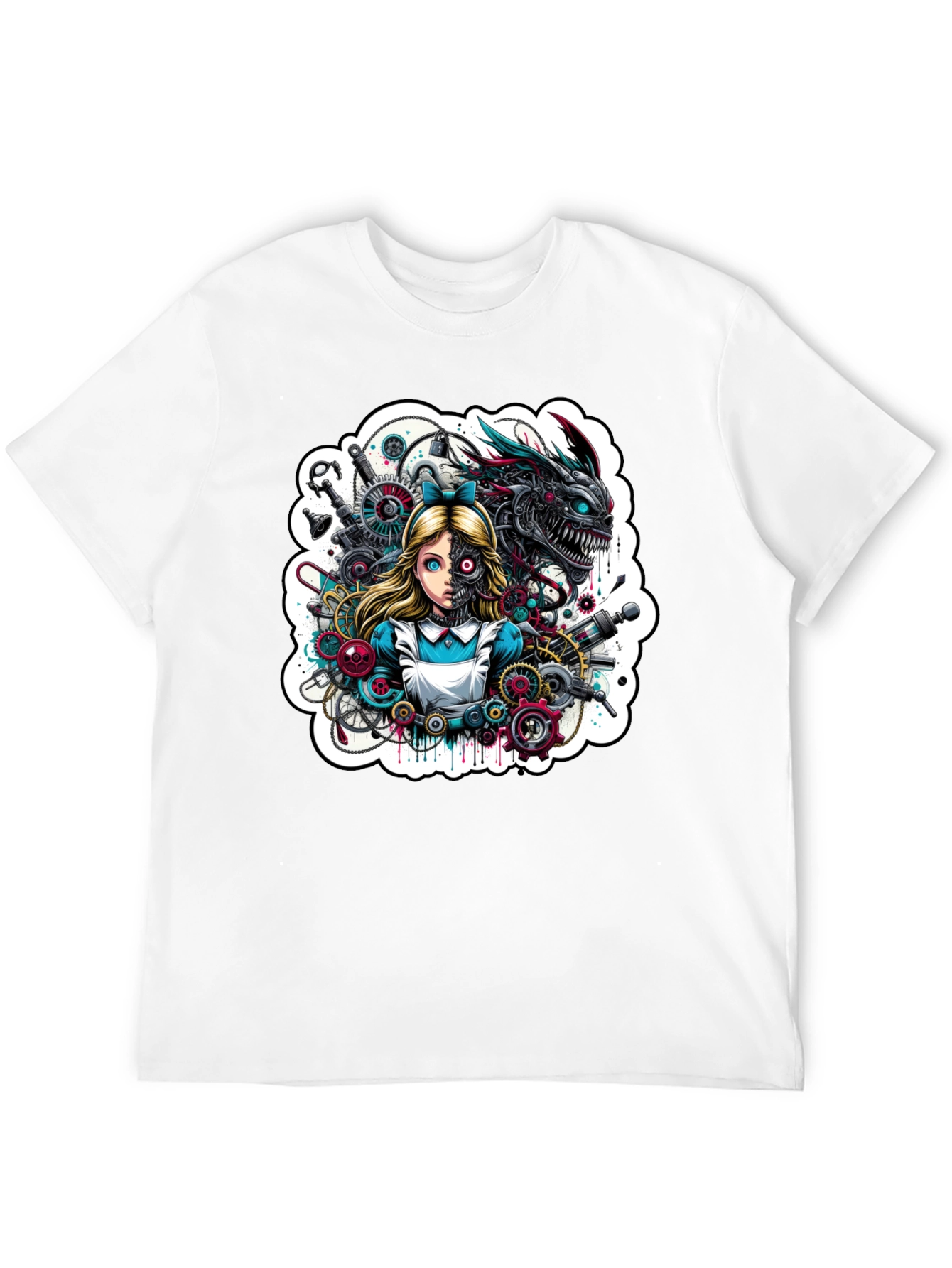 Steampunk Alice T-Shirt - Unique Graphic Tee