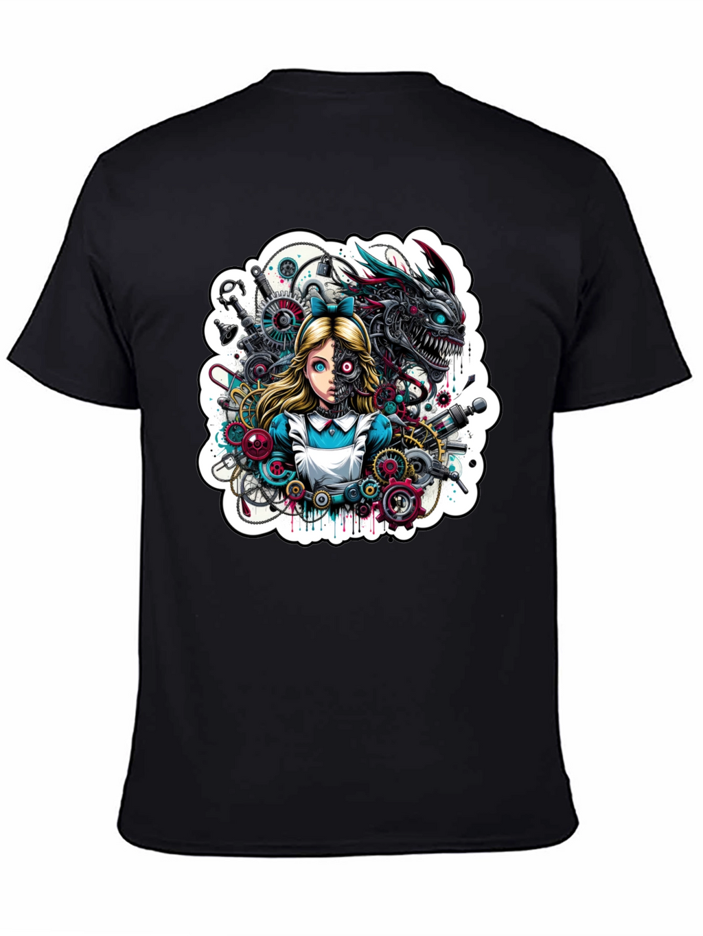 Steampunk Alice T-Shirt - Unique Graphic Tee