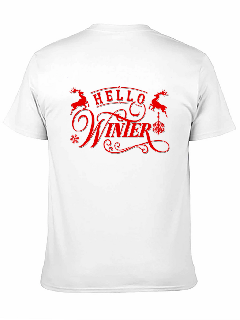 Hello Winter Graphic Tee - Holiday Season Shirt