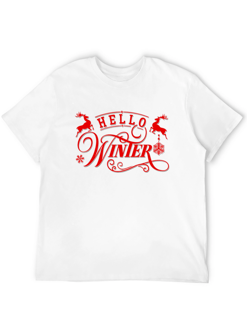 Hello Winter Graphic Tee - Holiday Season Shirt