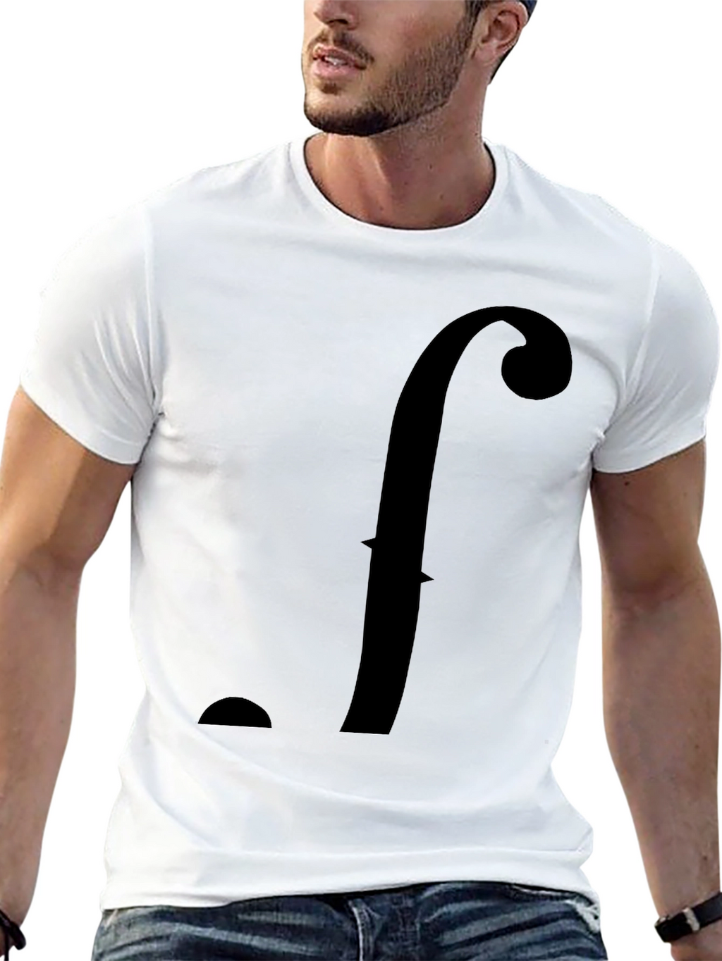 Statement f Black T-Shirt