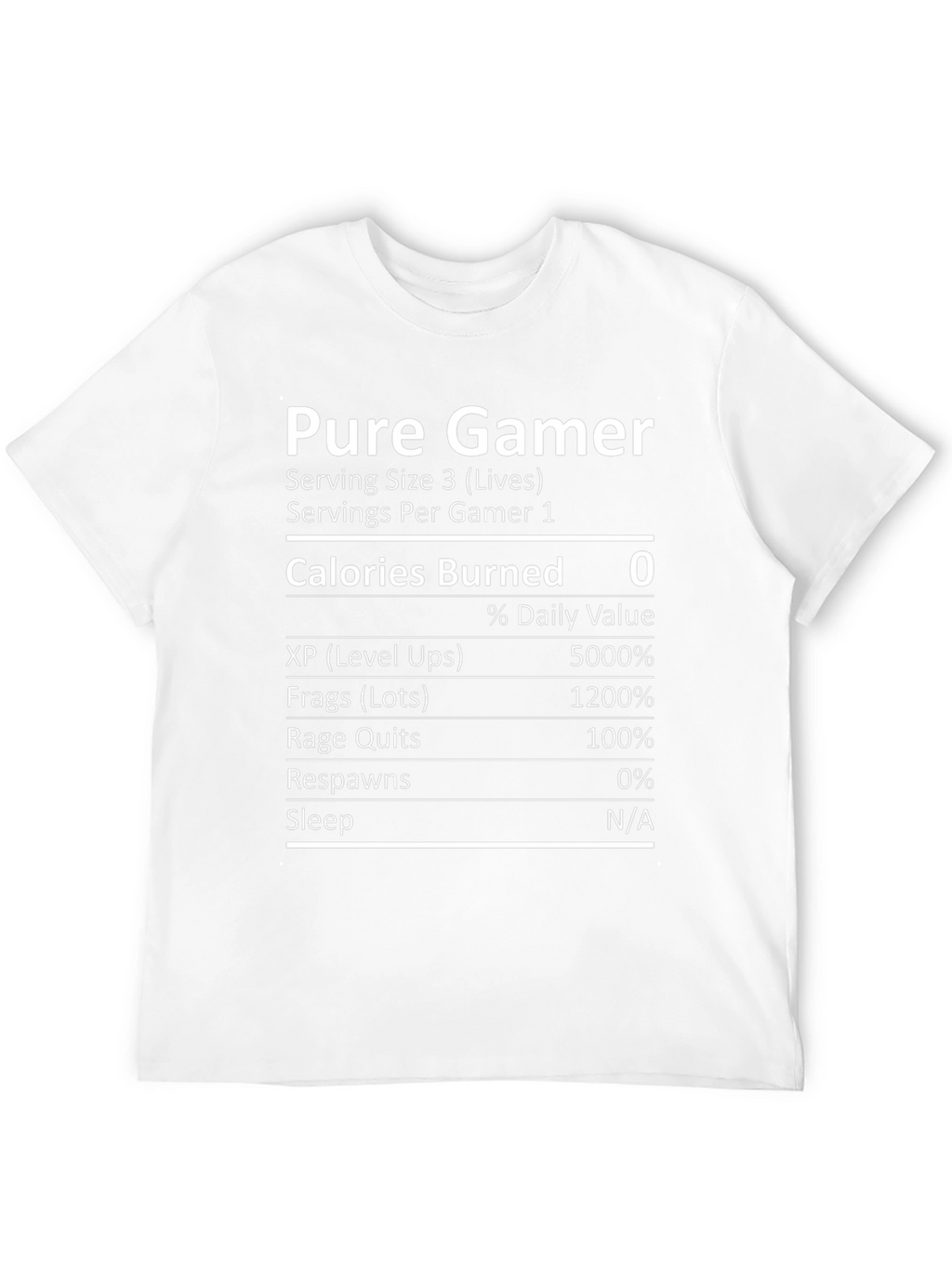Pure Gamer T-Shirt - Nutritional Facts