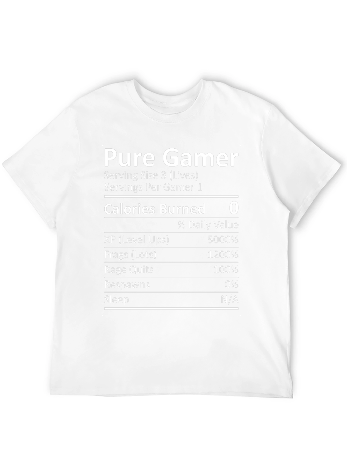 Pure Gamer T-Shirt - Nutritional Facts
