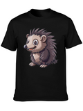 Hedgehog Graphic Tee - Soft Cotton Blend